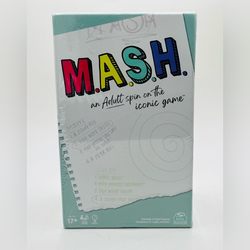 MASH Party Game by Spin Master Adult Game NEW Sealed